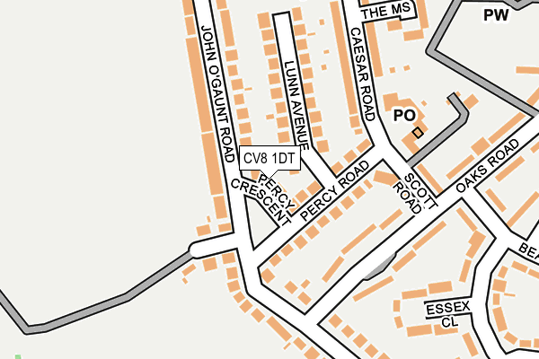 CV8 1DT map - OS OpenMap – Local (Ordnance Survey) CV8 1DT map - OS OpenMap – Local (Ordnance Survey)