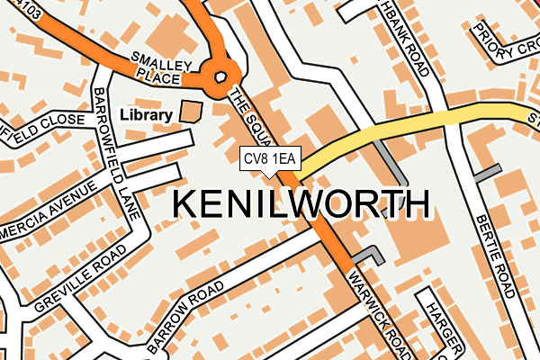 CV8 1EA map - OS OpenMap – Local (Ordnance Survey) CV8 1EA map - OS OpenMap – Local (Ordnance Survey)