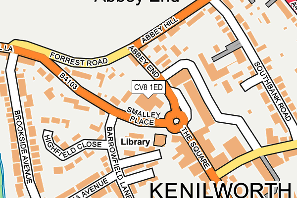 CV8 1ED map - OS OpenMap – Local (Ordnance Survey) CV8 1ED map - OS OpenMap – Local (Ordnance Survey)