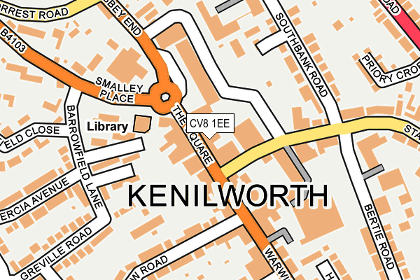 CV8 1EE map - OS OpenMap – Local (Ordnance Survey) CV8 1EE map - OS OpenMap – Local (Ordnance Survey)