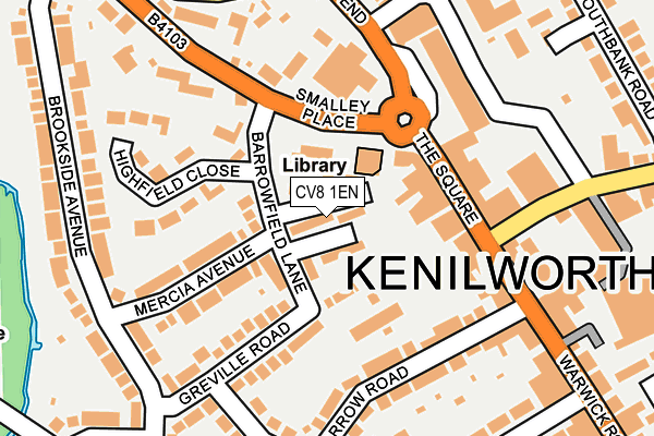 CV8 1EN map - OS OpenMap – Local (Ordnance Survey) CV8 1EN map - OS OpenMap – Local (Ordnance Survey)