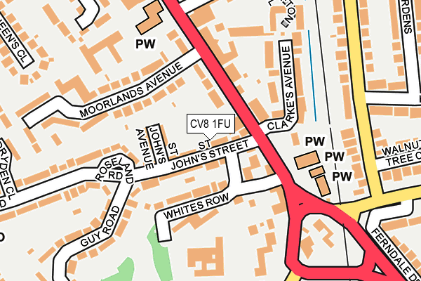 CV8 1FU map - OS OpenMap – Local (Ordnance Survey) CV8 1FU map - OS OpenMap – Local (Ordnance Survey)