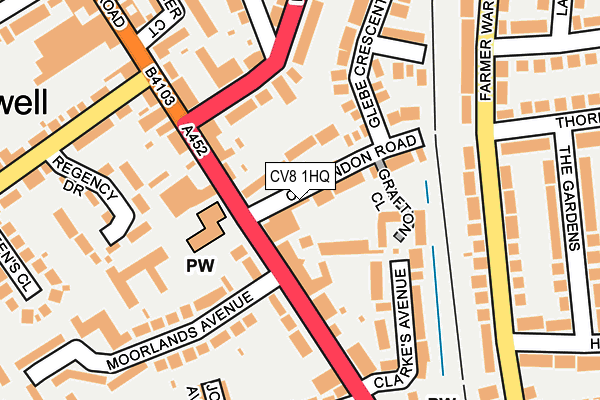 CV8 1HQ map - OS OpenMap – Local (Ordnance Survey) CV8 1HQ map - OS OpenMap – Local (Ordnance Survey)