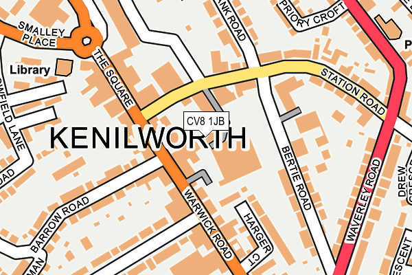 CV8 1JB map - OS OpenMap – Local (Ordnance Survey) CV8 1JB map - OS OpenMap – Local (Ordnance Survey)