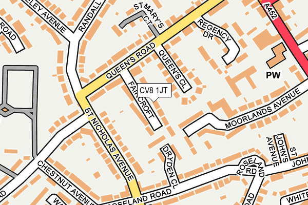CV8 1JT map - OS OpenMap – Local (Ordnance Survey) CV8 1JT map - OS OpenMap – Local (Ordnance Survey)