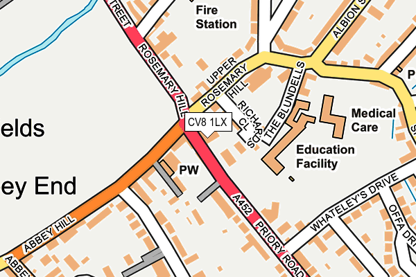 CV8 1LX map - OS OpenMap – Local (Ordnance Survey) CV8 1LX map - OS OpenMap – Local (Ordnance Survey)
