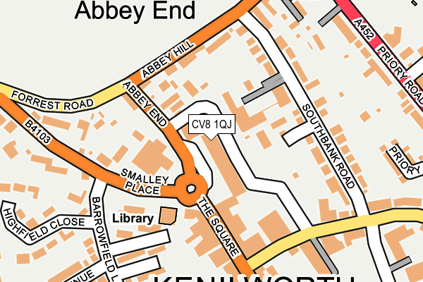 CV8 1QJ map - OS OpenMap – Local (Ordnance Survey) CV8 1QJ map - OS OpenMap – Local (Ordnance Survey)
