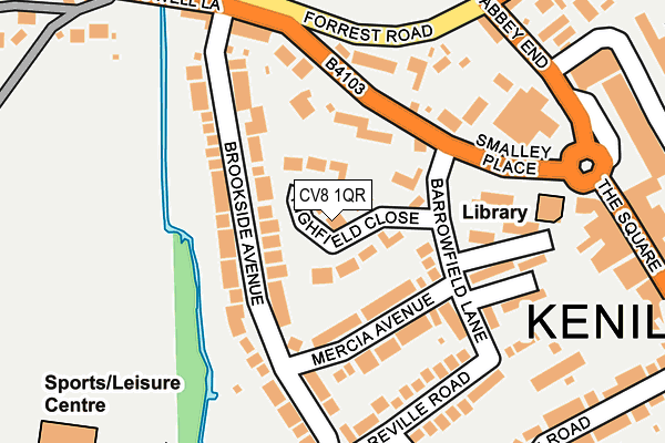 CV8 1QR map - OS OpenMap – Local (Ordnance Survey) CV8 1QR map - OS OpenMap – Local (Ordnance Survey)