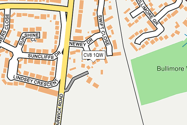 CV8 1QW map - OS OpenMap – Local (Ordnance Survey) CV8 1QW map - OS OpenMap – Local (Ordnance Survey)