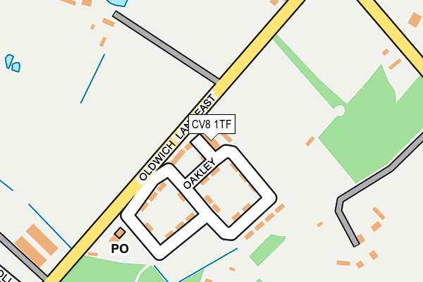 CV8 1TF map - OS OpenMap – Local (Ordnance Survey) CV8 1TF map - OS OpenMap – Local (Ordnance Survey)