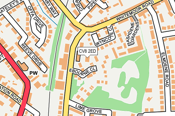 CV8 2ED map - OS OpenMap – Local (Ordnance Survey) CV8 2ED map - OS OpenMap – Local (Ordnance Survey)