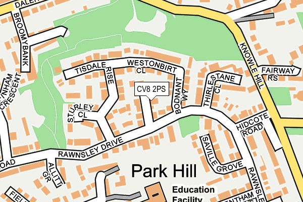 CV8 2PS map - OS OpenMap – Local (Ordnance Survey) CV8 2PS map - OS OpenMap – Local (Ordnance Survey)
