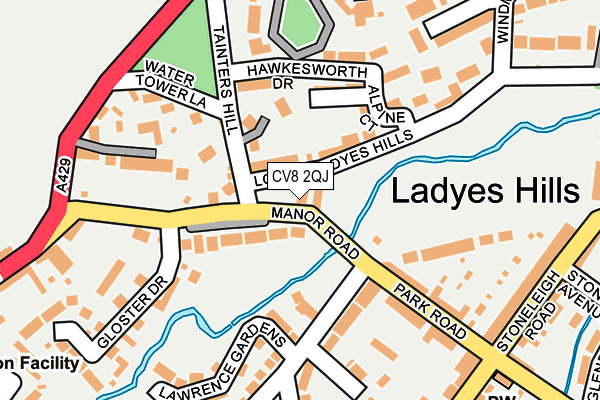 CV8 2QJ map - OS OpenMap – Local (Ordnance Survey) CV8 2QJ map - OS OpenMap – Local (Ordnance Survey)