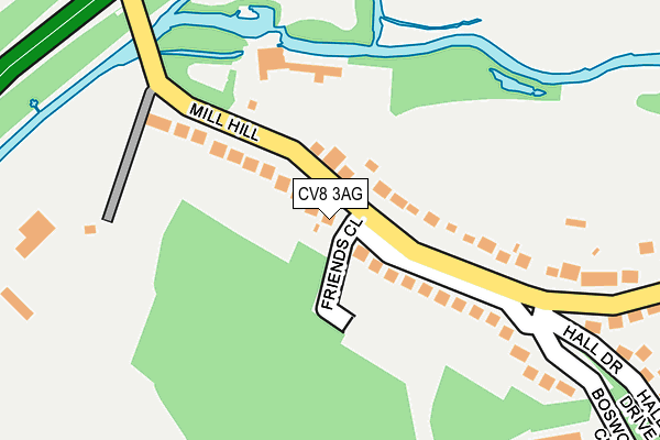 CV8 3AG map - OS OpenMap – Local (Ordnance Survey) CV8 3AG map - OS OpenMap – Local (Ordnance Survey)