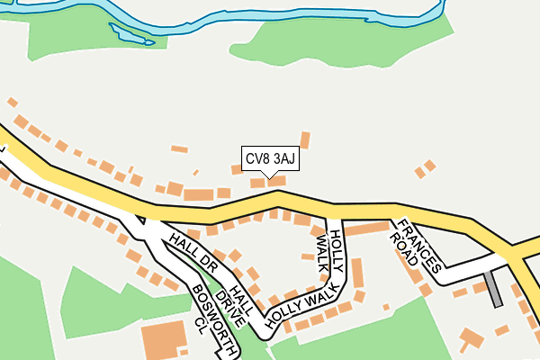 CV8 3AJ map - OS OpenMap – Local (Ordnance Survey) CV8 3AJ map - OS OpenMap – Local (Ordnance Survey)