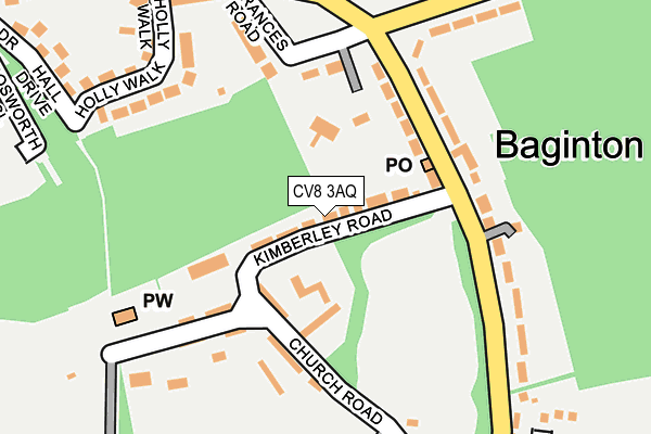CV8 3AQ map - OS OpenMap – Local (Ordnance Survey) CV8 3AQ map - OS OpenMap – Local (Ordnance Survey)