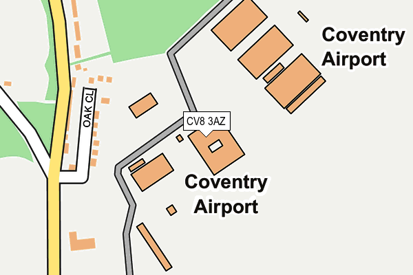 CV8 3AZ map - OS OpenMap – Local (Ordnance Survey) CV8 3AZ map - OS OpenMap – Local (Ordnance Survey)