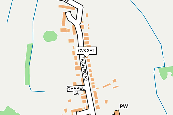 CV8 3ET map - OS OpenMap – Local (Ordnance Survey) CV8 3ET map - OS OpenMap – Local (Ordnance Survey)