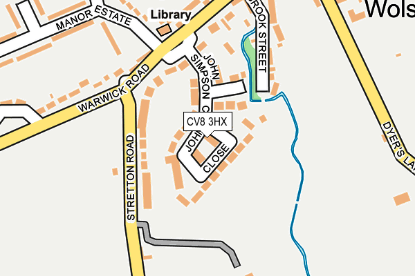 CV8 3HX map - OS OpenMap – Local (Ordnance Survey) CV8 3HX map - OS OpenMap – Local (Ordnance Survey)