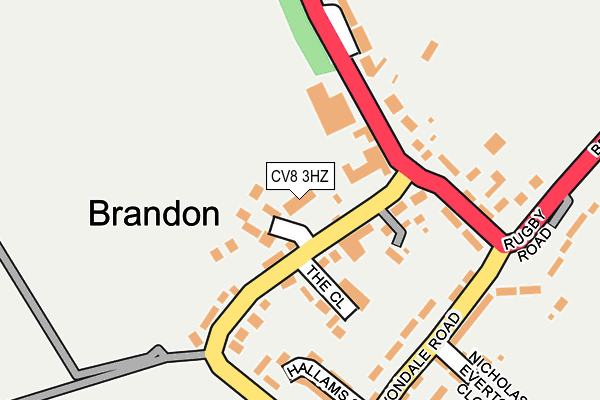CV8 3HZ map - OS OpenMap – Local (Ordnance Survey) CV8 3HZ map - OS OpenMap – Local (Ordnance Survey)