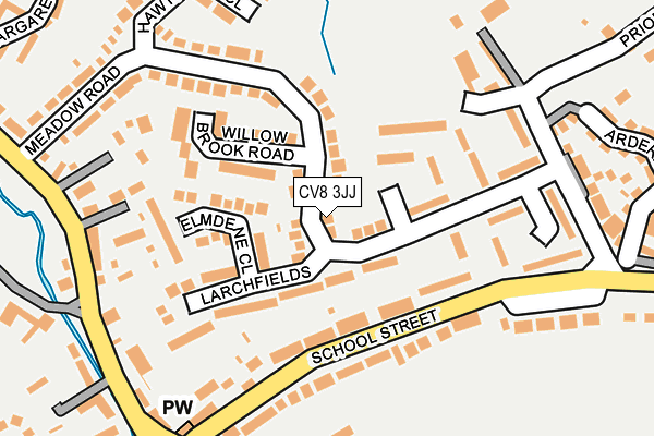 CV8 3JJ map - OS OpenMap – Local (Ordnance Survey) CV8 3JJ map - OS OpenMap – Local (Ordnance Survey)