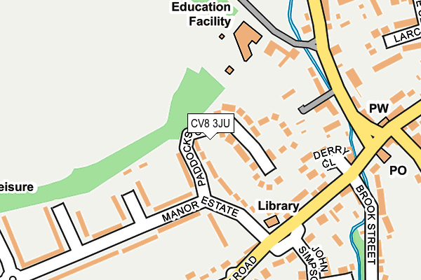 CV8 3JU map - OS OpenMap – Local (Ordnance Survey) CV8 3JU map - OS OpenMap – Local (Ordnance Survey)