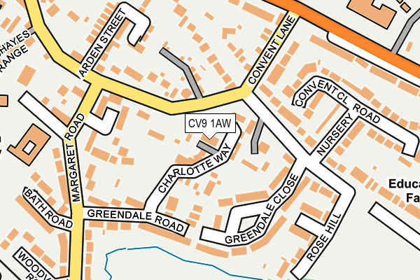 CV9 1AW map - OS OpenMap – Local (Ordnance Survey) CV9 1AW map - OS OpenMap – Local (Ordnance Survey)
