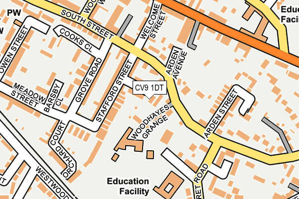 CV9 1DT map - OS OpenMap – Local (Ordnance Survey) CV9 1DT map - OS OpenMap – Local (Ordnance Survey)