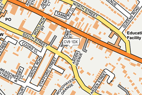 CV9 1DX map - OS OpenMap – Local (Ordnance Survey) CV9 1DX map - OS OpenMap – Local (Ordnance Survey)