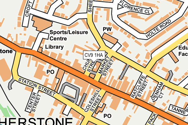 CV9 1HA map - OS OpenMap – Local (Ordnance Survey) CV9 1HA map - OS OpenMap – Local (Ordnance Survey)