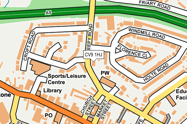 CV9 1HJ map - OS OpenMap – Local (Ordnance Survey) CV9 1HJ map - OS OpenMap – Local (Ordnance Survey)