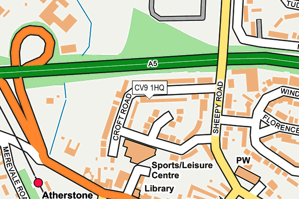 CV9 1HQ map - OS OpenMap – Local (Ordnance Survey) CV9 1HQ map - OS OpenMap – Local (Ordnance Survey)