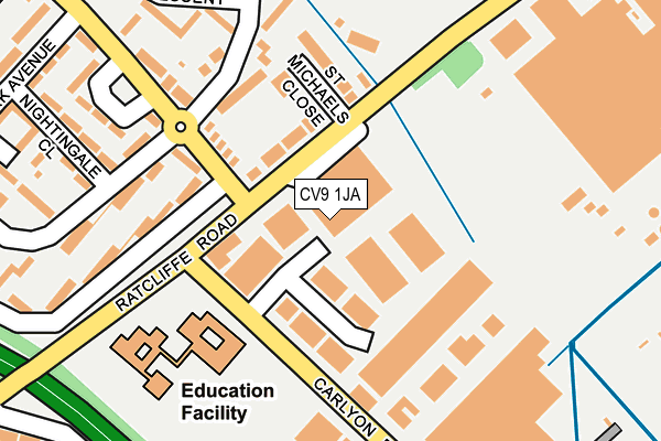 CV9 1JA map - OS OpenMap – Local (Ordnance Survey) CV9 1JA map - OS OpenMap – Local (Ordnance Survey)