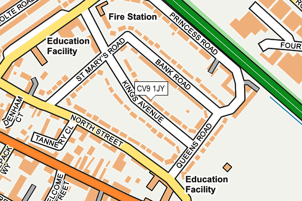 CV9 1JY map - OS OpenMap – Local (Ordnance Survey) CV9 1JY map - OS OpenMap – Local (Ordnance Survey)