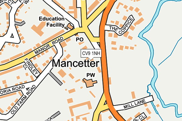 CV9 1NH map - OS OpenMap – Local (Ordnance Survey) CV9 1NH map - OS OpenMap – Local (Ordnance Survey)