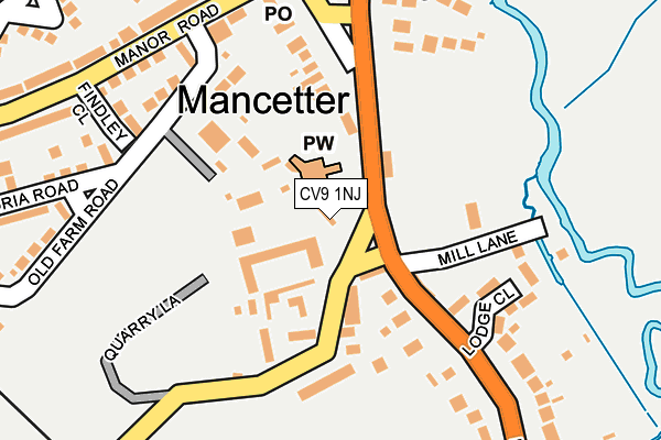 CV9 1NJ map - OS OpenMap – Local (Ordnance Survey) CV9 1NJ map - OS OpenMap – Local (Ordnance Survey)