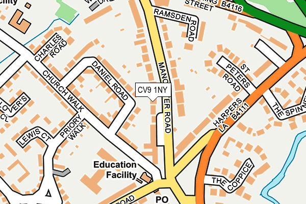 CV9 1NY map - OS OpenMap – Local (Ordnance Survey) CV9 1NY map - OS OpenMap – Local (Ordnance Survey)