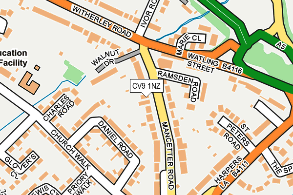 CV9 1NZ map - OS OpenMap – Local (Ordnance Survey) CV9 1NZ map - OS OpenMap – Local (Ordnance Survey)
