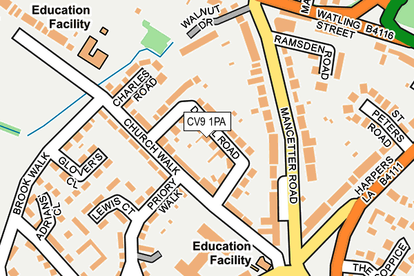 CV9 1PA map - OS OpenMap – Local (Ordnance Survey) CV9 1PA map - OS OpenMap – Local (Ordnance Survey)