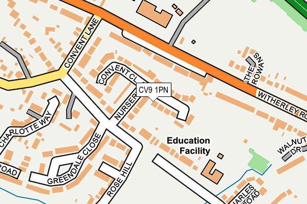 CV9 1PN map - OS OpenMap – Local (Ordnance Survey) CV9 1PN map - OS OpenMap – Local (Ordnance Survey)