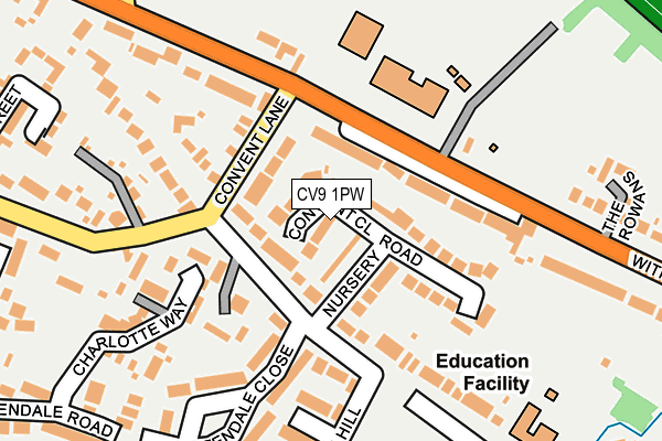 CV9 1PW map - OS OpenMap – Local (Ordnance Survey) CV9 1PW map - OS OpenMap – Local (Ordnance Survey)