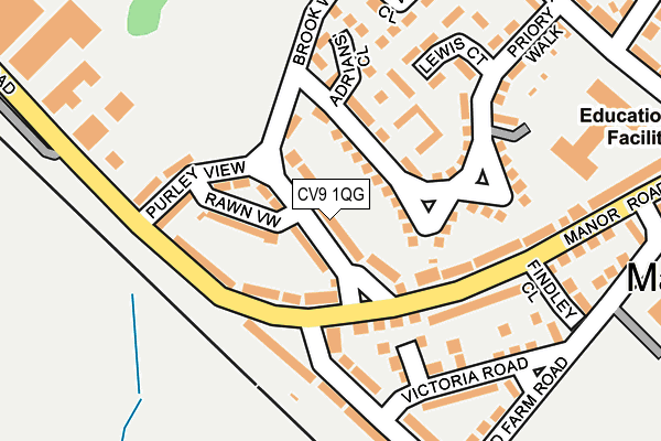 CV9 1QG map - OS OpenMap – Local (Ordnance Survey) CV9 1QG map - OS OpenMap – Local (Ordnance Survey)