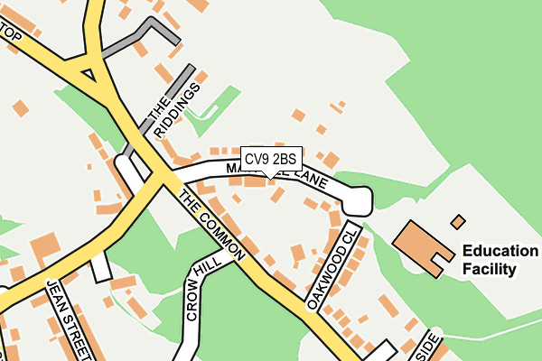 CV9 2BS map - OS OpenMap – Local (Ordnance Survey) CV9 2BS map - OS OpenMap – Local (Ordnance Survey)