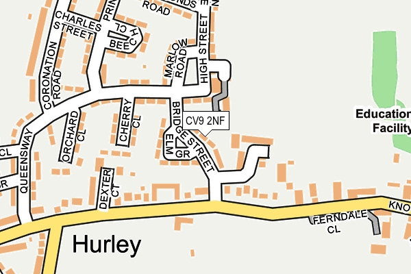 CV9 2NF map - OS OpenMap – Local (Ordnance Survey) CV9 2NF map - OS OpenMap – Local (Ordnance Survey)