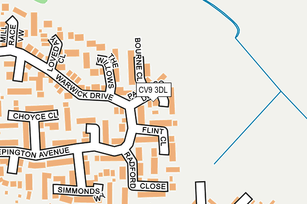 CV9 3DL map - OS OpenMap – Local (Ordnance Survey) CV9 3DL map - OS OpenMap – Local (Ordnance Survey)