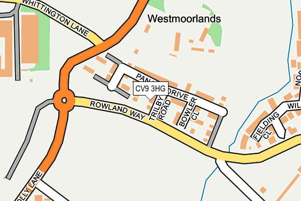 CV9 3HG map - OS OpenMap – Local (Ordnance Survey) CV9 3HG map - OS OpenMap – Local (Ordnance Survey)