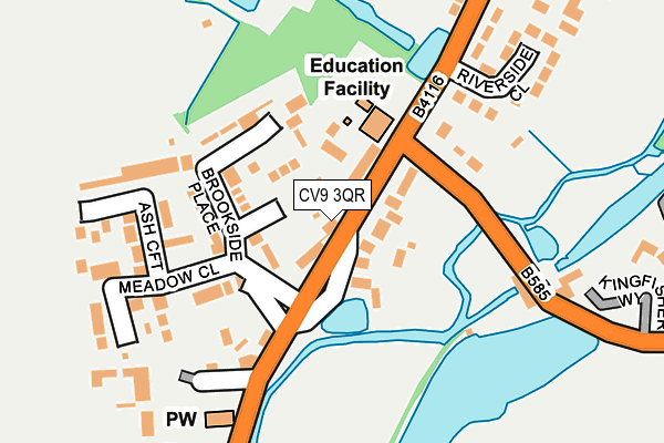 CV9 3QR map - OS OpenMap – Local (Ordnance Survey) CV9 3QR map - OS OpenMap – Local (Ordnance Survey)