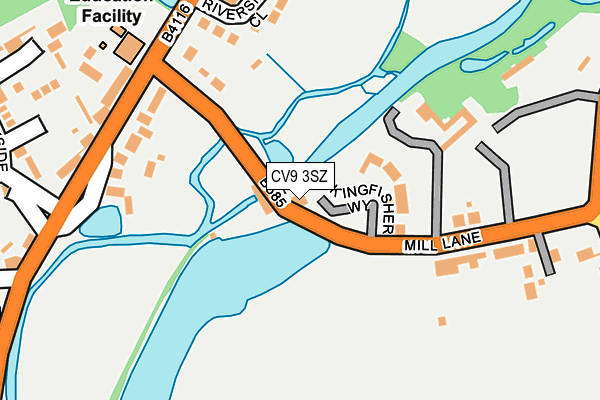 CV9 3SZ map - OS OpenMap – Local (Ordnance Survey) CV9 3SZ map - OS OpenMap – Local (Ordnance Survey)