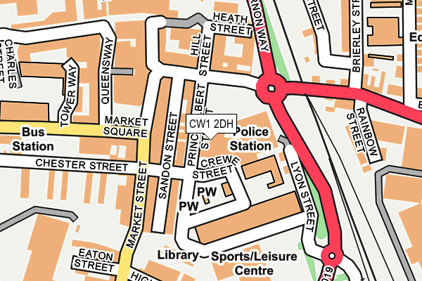 CW1 2DH map - OS OpenMap – Local (Ordnance Survey) CW1 2DH map - OS OpenMap – Local (Ordnance Survey)