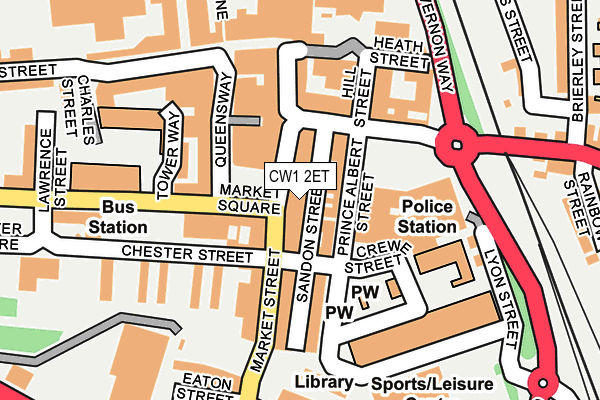 CW1 2ET map - OS OpenMap – Local (Ordnance Survey) CW1 2ET map - OS OpenMap – Local (Ordnance Survey)